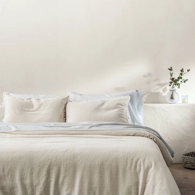 Heavyweight Linen Blend Comforter & Sham Set - Casaluna™ 2 Heavyweight Linen Blend Comforter & Sham Set - Casaluna™ - Image 2
