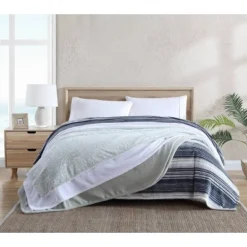 Organic Cotton Patterned Bed Blanket Blue - Tommy Bahama -Bedding Sale Store GUEST 97256202 a4e9 410b ac62 8c74d8b0acc7