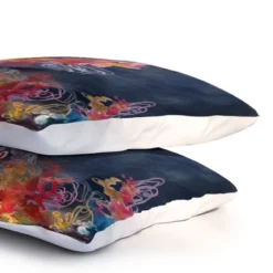 Corfee The Bursting Heart Floral Pillow Sham (Standard) Navy Floral 2 Pc - Deny Designs -Bedding Sale Store GUEST 9995c274 5dda 4e18 86a1 3b91b8b963a3