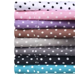 Polka Dot Cotton Blend Deep Pocket Bed Sheet Set By Blue Nile Mills -Bedding Sale Store GUEST 9b02bb8b 5425 4457 9721 06f731eeb2ed