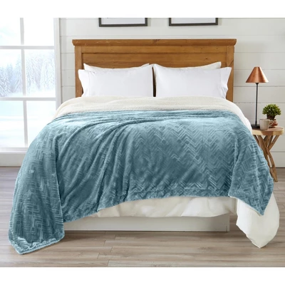 Great Bay Home Velvet Plush Fleece Reversible Warm And Cozy Bed Blanket 1 Great Bay Home Velvet Plush Fleece Reversible Warm And Cozy Bed Blanket