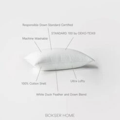 2 Pack Firm White Duck Feather & Down Bed Pillow | BOKSER HOME 17 2 Pack Firm White Duck Feather & Down Bed Pillow | BOKSER HOME -Bedding Sale Store GUEST a52e5420 6cf3 4731 8b79 14221cb754f0
