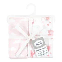 Luvable Friends Infant Girl Envelope Toddler Pillow Cases, Girl Basic Elephant, One Size