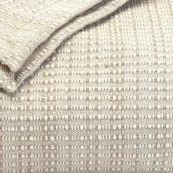 100% Cotton Woven Bed Blanket Beige - Tommy Bahama
