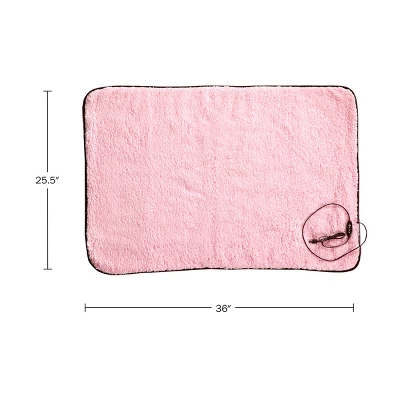 Heated Blanket 2-Pack - USB-Powered Fleece Throw Blankets For Travel, Home, Office, Or Camping - Winter Car Accessories By Stalwart (Pink) 2 Heated Blanket 2-Pack - USB-Powered Fleece Throw Blankets For Travel, Home, Office, Or Camping - Winter Car Accessories By Stalwart (Pink) - Image 2