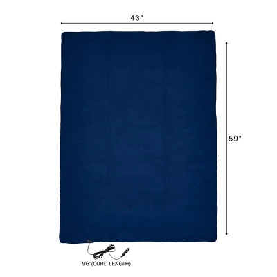Fleming Supply Heated Car Blanket- 12V Electric Fleece Travel Throw For Cars, Trucks, RVs & Emergency Kits - 59" X 43", Navy 1 Fleming Supply Heated Car Blanket- 12V Electric Fleece Travel Throw For Cars, Trucks, RVs & Emergency Kits - 59" X 43", Navy