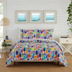 Kate Nelligan For Makers Collective Buoys Quilt Set Blue/Green/Red -Bedding Sale Store GUEST b1860046 7c44 4fe7 a144 f21f37bb6aae