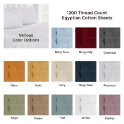 1200-Thread Count Cotton Deep Pocket Sheet Set - Blue Nile Mills -Bedding Sale Store GUEST b50be8cc 047b 4553 b543 5300318b776b