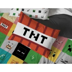 Saturday Park Minecraft Iconic 100% Organic Cotton Duvet Cover & Sham Set -Bedding Sale Store GUEST c3463f22 60f1 479a a697 3cfdfa1bf5fa