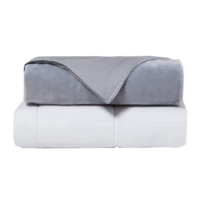 Crystal Reversible 15lbs Weighted Blanket With Removable Cover - DreamLab 1 Crystal Reversible 15lbs Weighted Blanket With Removable Cover - DreamLab