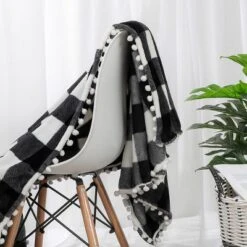 PiccoCasa Plaid Throw Blanket With Pom Poms Tartan Checkered Fleece Blanket 11 PiccoCasa Plaid Throw Blanket With Pom Poms Tartan Checkered Fleece Blanket -Bedding Sale Store GUEST d316b6e1 e69d 42c5 a9ca aa3b95ca3720