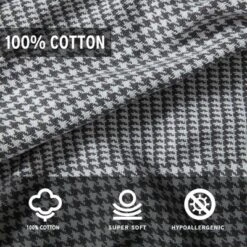 Kenneth Cole Houndstooth Stripe Cotton Blanket -Bedding Sale Store GUEST d7699780 1f02 41f0 8669 eee5e0319d63