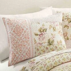 Standard Sweet Blooms Quilt Sham Pink - Mary Jane's Home