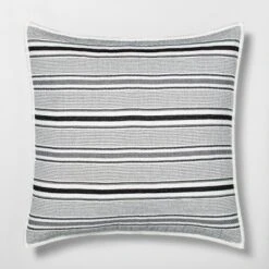 Textured Stripe Pillow Sham Dark Gray/Cream - Hearth & Hand With Magnolia -Bedding Sale Store GUEST e5d23bbb adcc 4d87 a960 dc48647436f7