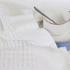 1 Pc Cotton Waffle Weave Comfortable Bed Blanket - PiccoCasa -Bedding Sale Store GUEST e8395181 ab3d 448d 929a 008f332a87ee