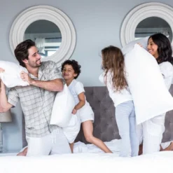 Hastings Home Memory Foam Body Pillow With Hypoallergenic Zippered Protector - Pink -Bedding Sale Store GUEST f3254b3d e6ba 48a3 9b64 81d82365e916