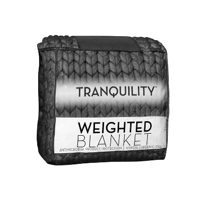 48"x72" 12lbs Chunky Knit Weighted Blanket - Tranquility 5 48"x72" 12lbs Chunky Knit Weighted Blanket - Tranquility - Image 5