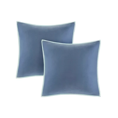 8pc Lian Cotton Printed Reversible Comforter Set Blue 12 8pc Lian Cotton Printed Reversible Comforter Set Blue - Image 12