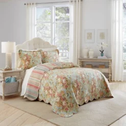 Floral Stripe Spring Bling Bedspread Set 3pc - Waverly® 11 Floral Stripe Spring Bling Bedspread Set 3pc - Waverly® -Bedding Sale Store GUEST fef779f2 b54a 476d a1dc 23ace51b923d